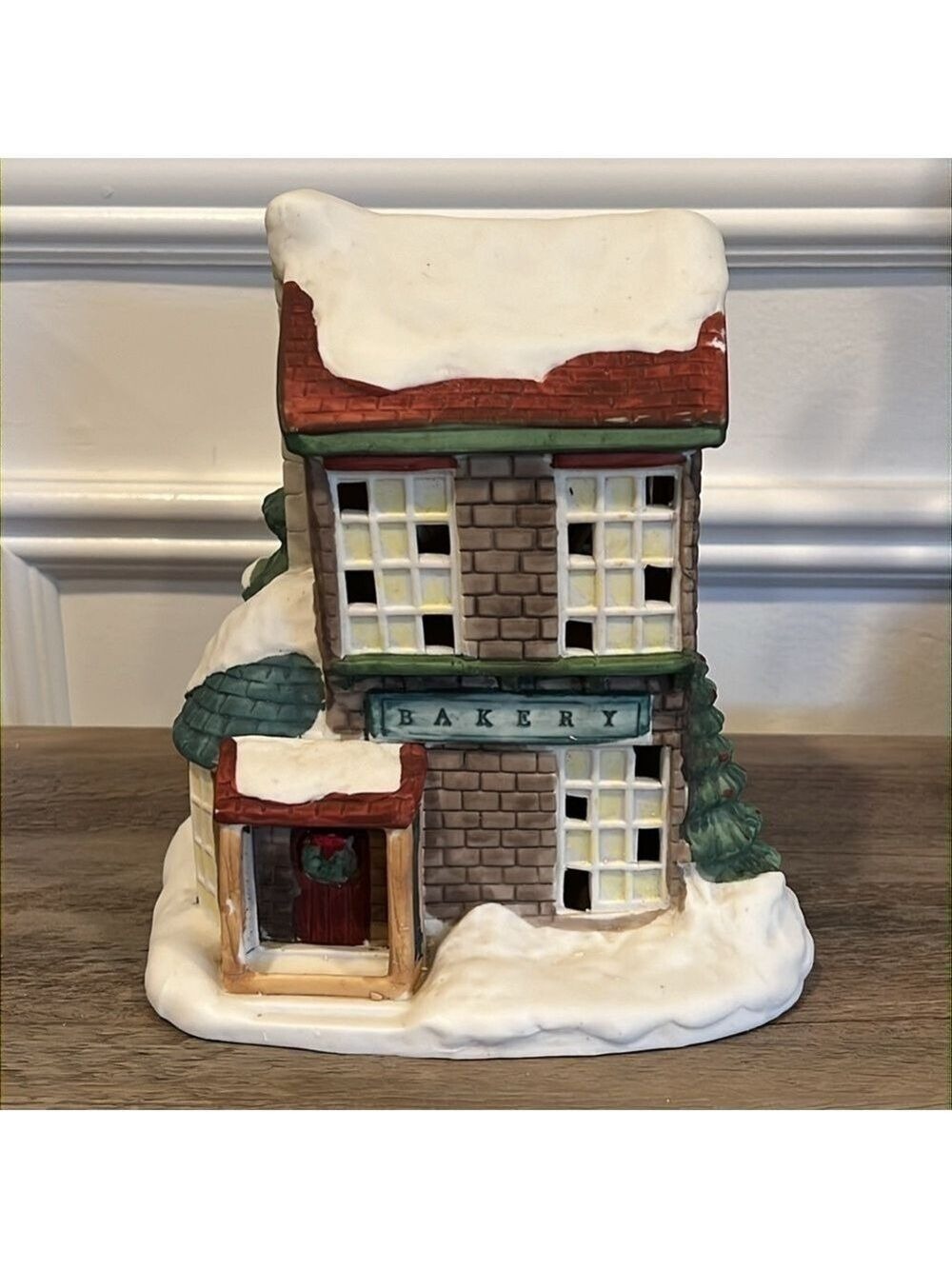 Vintage Ceramic Bakery Christmas Village House Shop/ Holiday Village